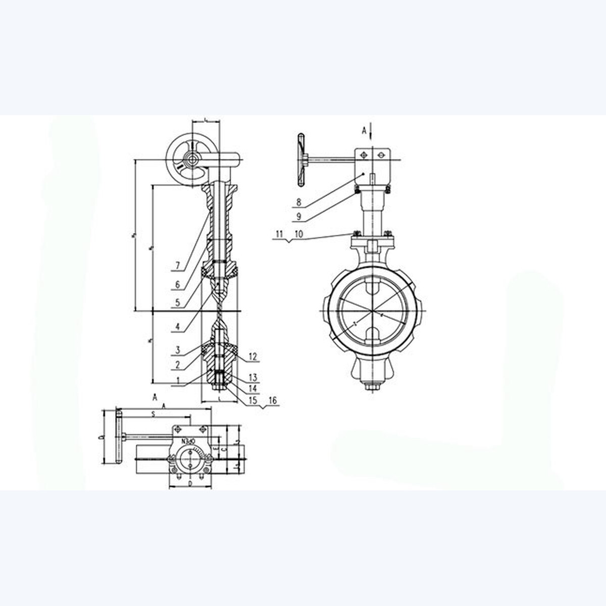 D371X-10 Butterfly Valve