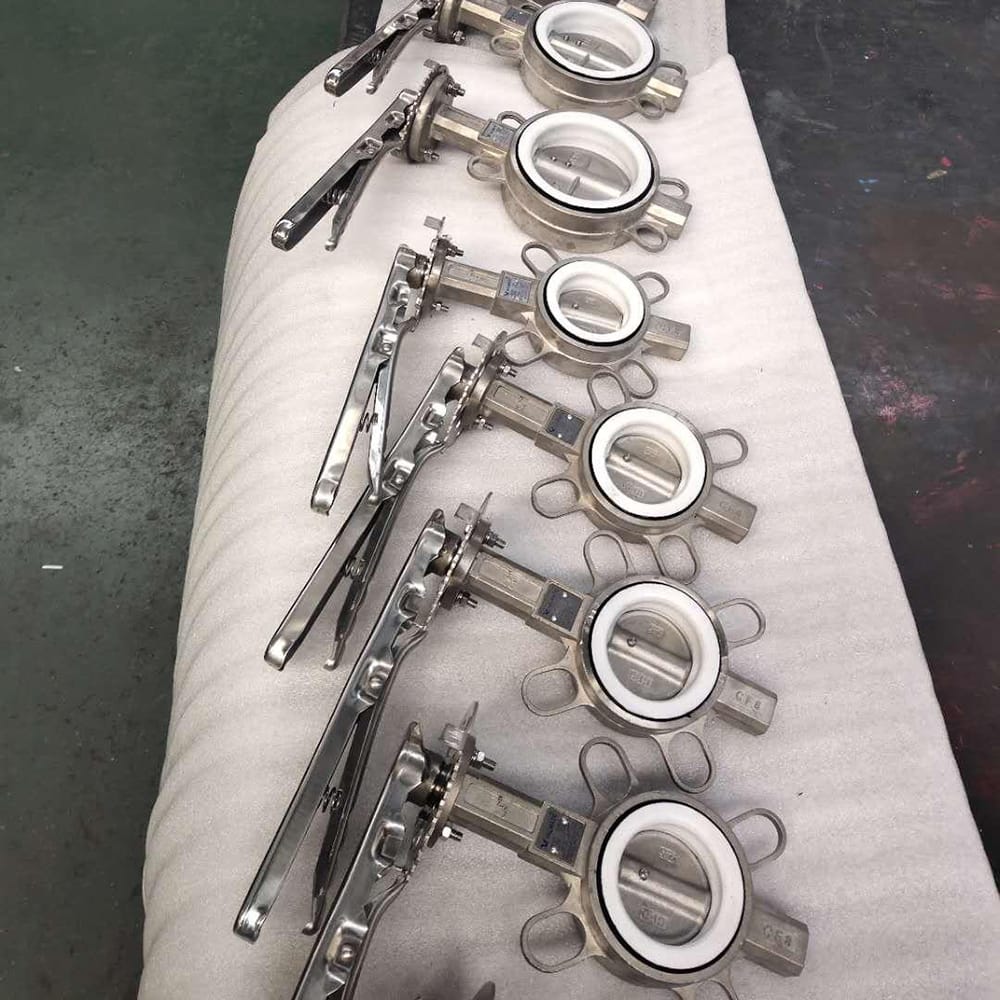 DN100 4inch Hard Back Seat Wafer body Butterfly Valve