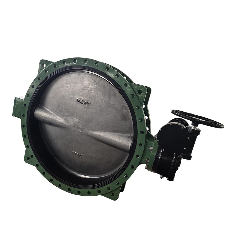 DN1500 Vulcanized EPDM Seat Large Flange Butterfly Valve