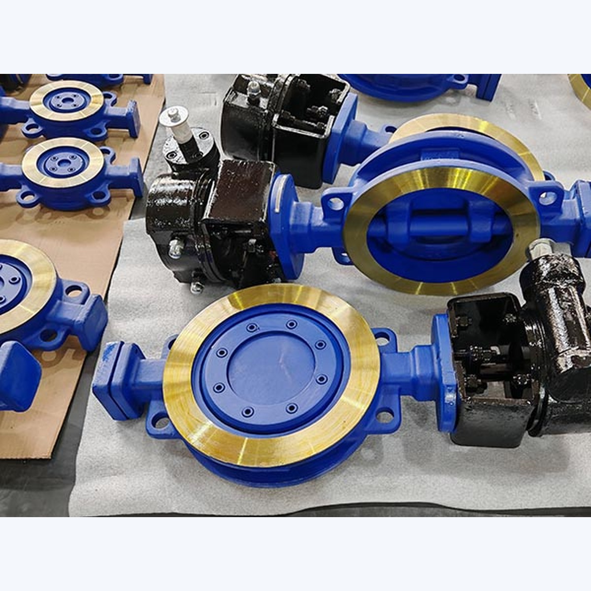 DN200 WCB Wafer Triple Offset Butterfly Valve with Worm Gear